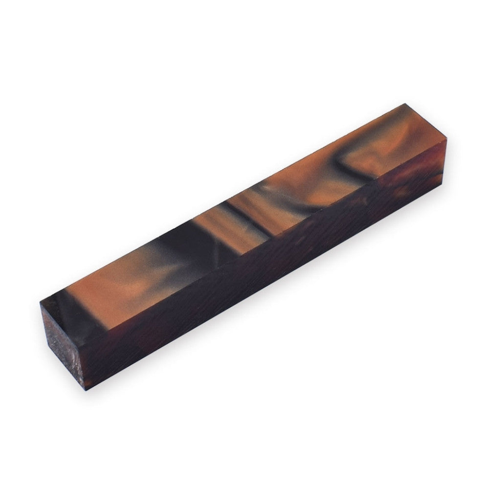 Pen blank - Acryl - 130x20x20 mm - Kaffeebraun mit schwarzer Linie - Pfeifenecke